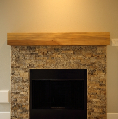 Stone fireplace surround