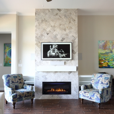 Remodeled fireplace