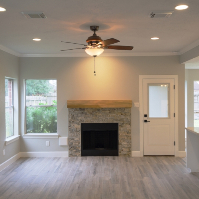 Remodeled fireplace